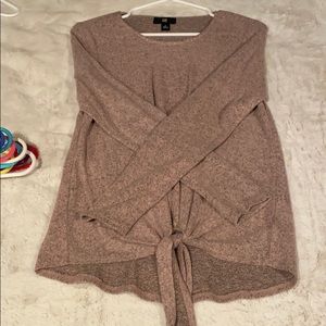 IZ Byer tie front sweater
